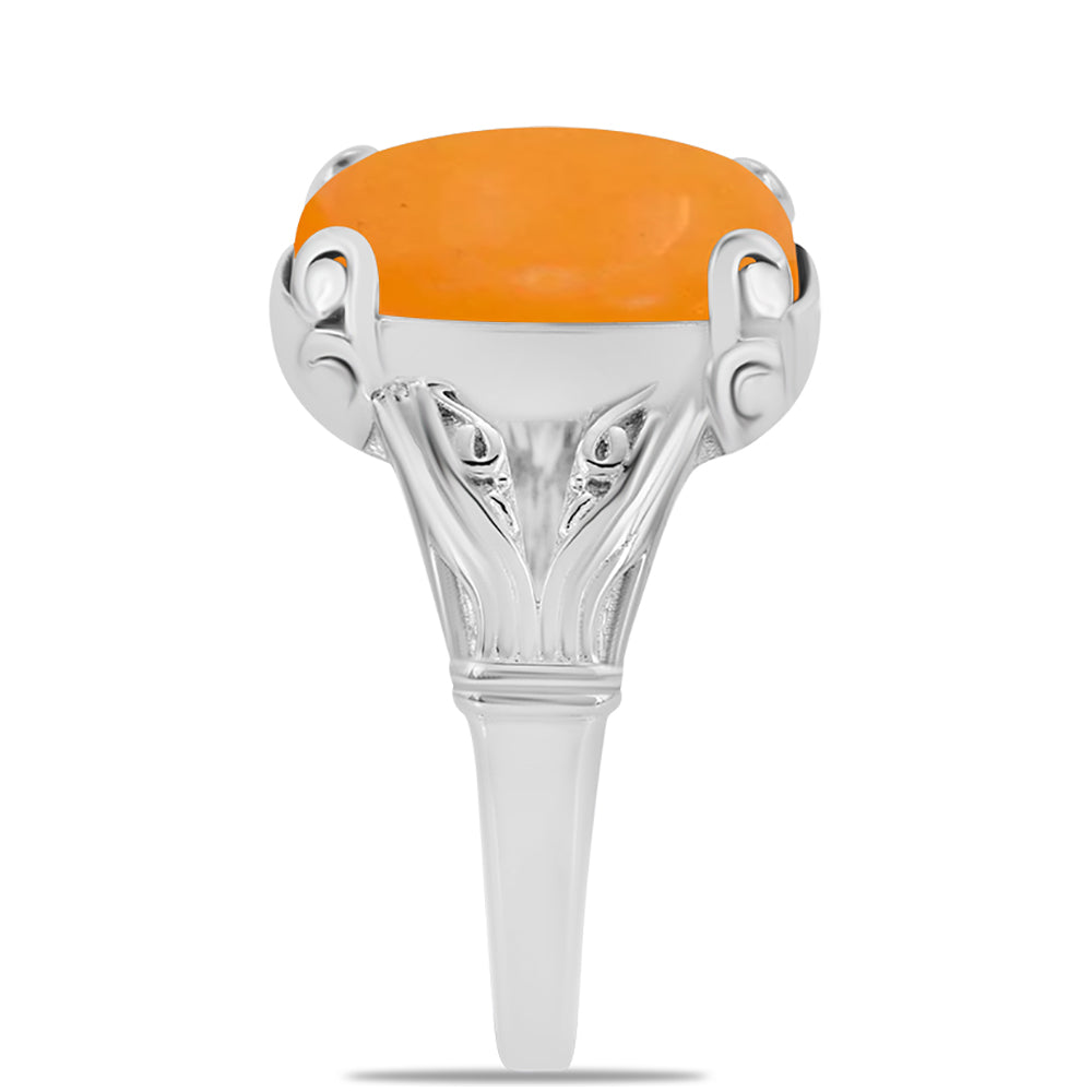 Stříbrný Prsten se Žlutým Jadeitem 4 