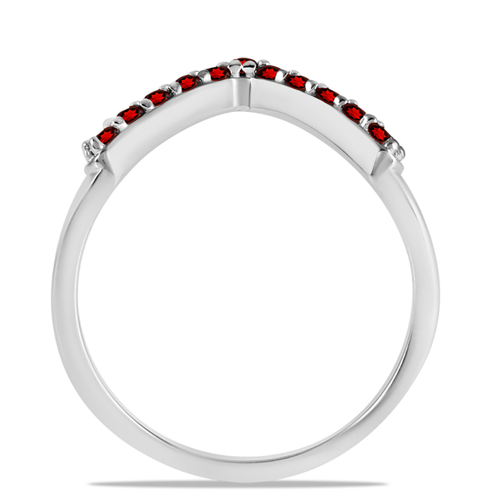 Stříbrný Prsten s Bartonským Granátem 2 