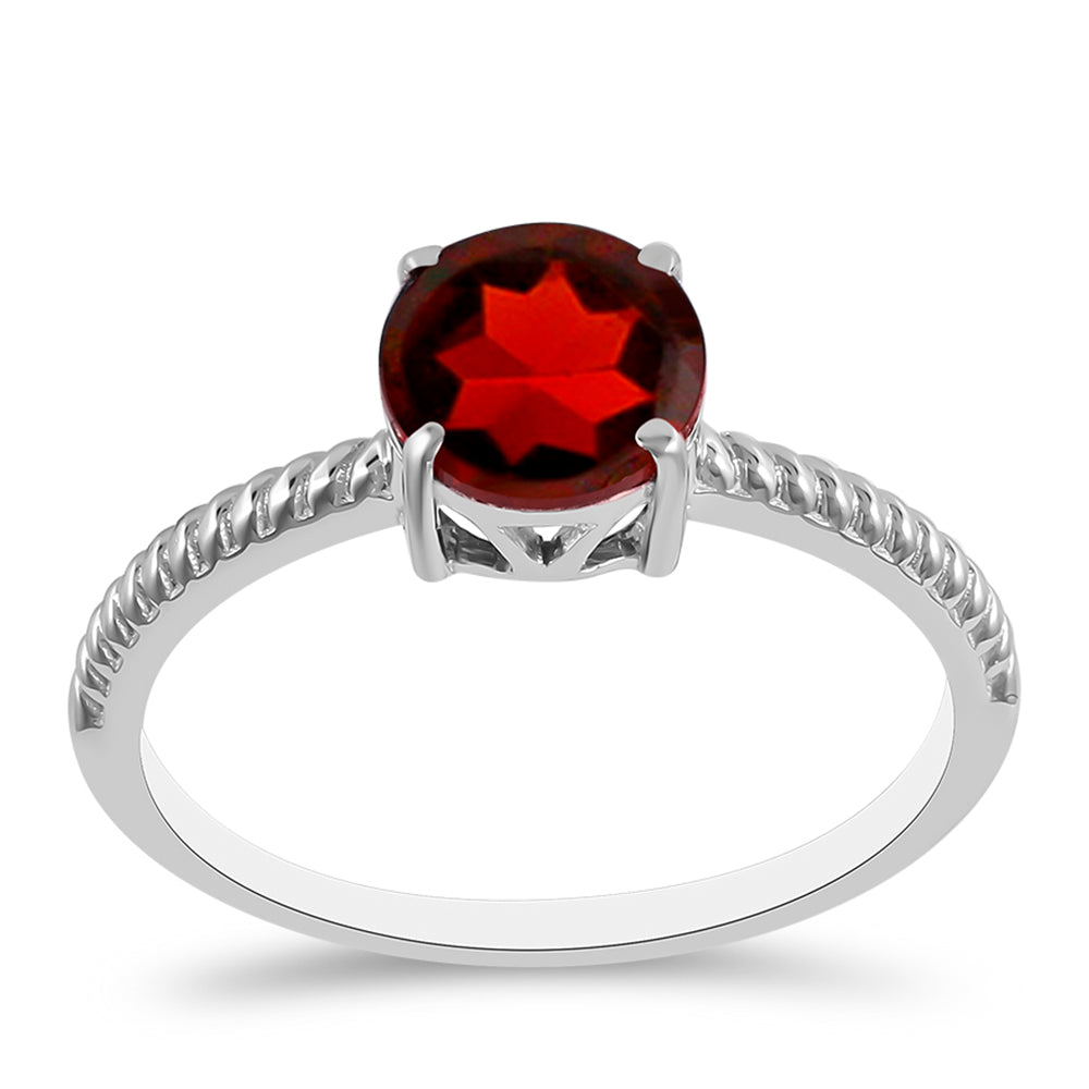 Stříbrný Prsten s Bartonským Granátem