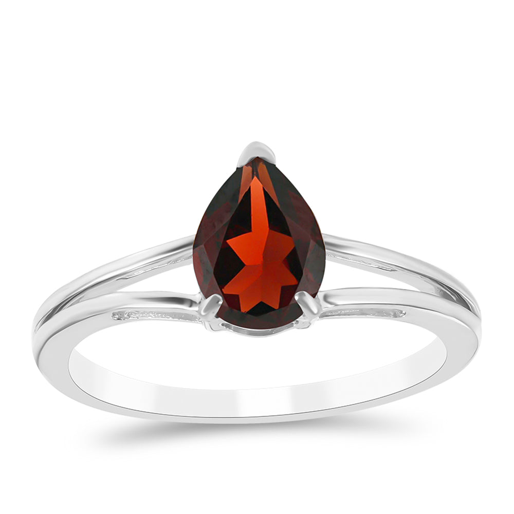 Stříbrný Prsten s Bartonským Granátem 2 