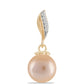 Pozlacený Stříbrný Přívěsek se Zlatou Sladkovodní Perlou a Bílým Topazem