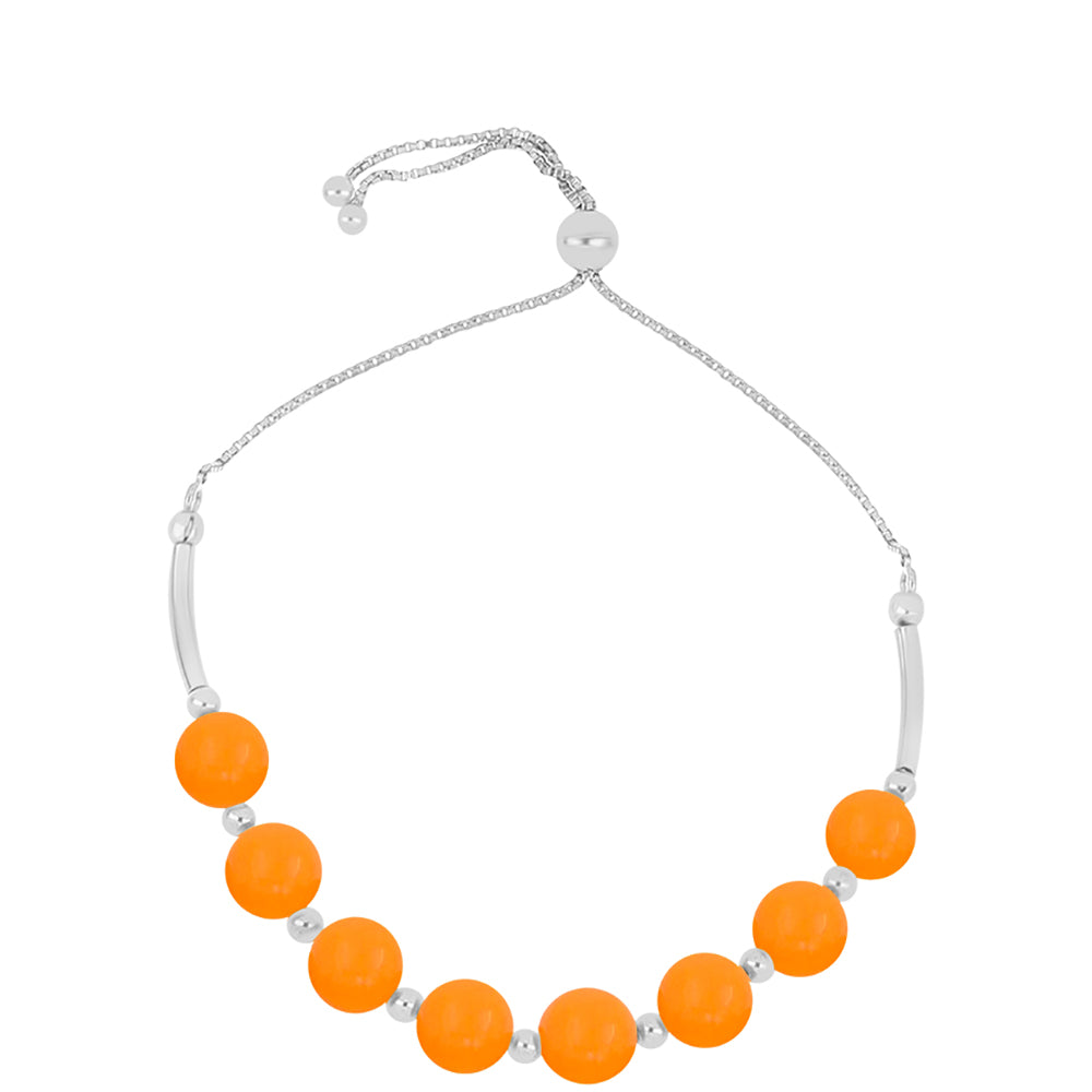 Stříbro 925/1000 - Náramek se Žlutým Jadeitem - Karátové číslo: 31.17. přibližná hmotnost: 9.13 gramů