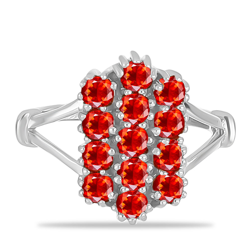 Stříbrný Prsten s Etiopským Červeným Opálem z Lega Dembi 1 