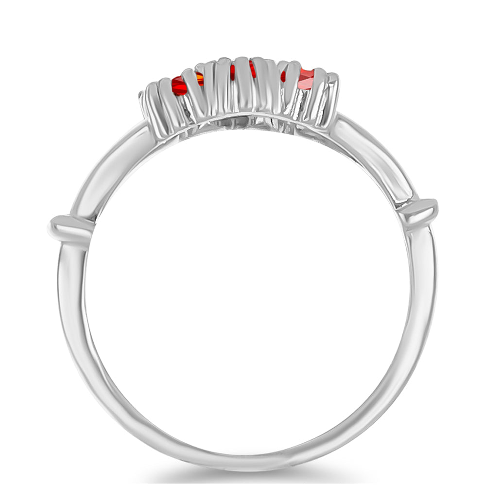 Stříbrný Prsten s Etiopským Červeným Opálem z Lega Dembi 2 