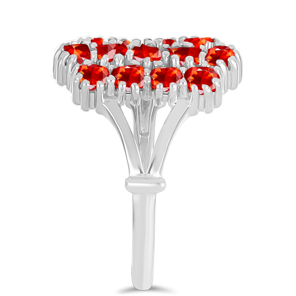 Stříbrný Prsten s Etiopským Červeným Opálem z Lega Dembi