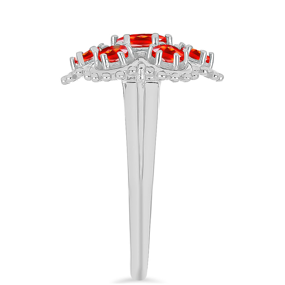 Stříbrný Prsten s Etiopským Červeným Opálem z Lega Dembi