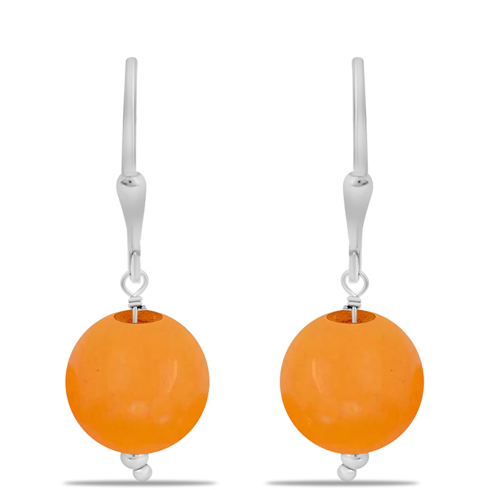 Stříbro 925/1000 - Náušnice se Žlutým Jadeitem - Karátové číslo: 14.33. přibližná hmotnost: 3.87 gramů 1 