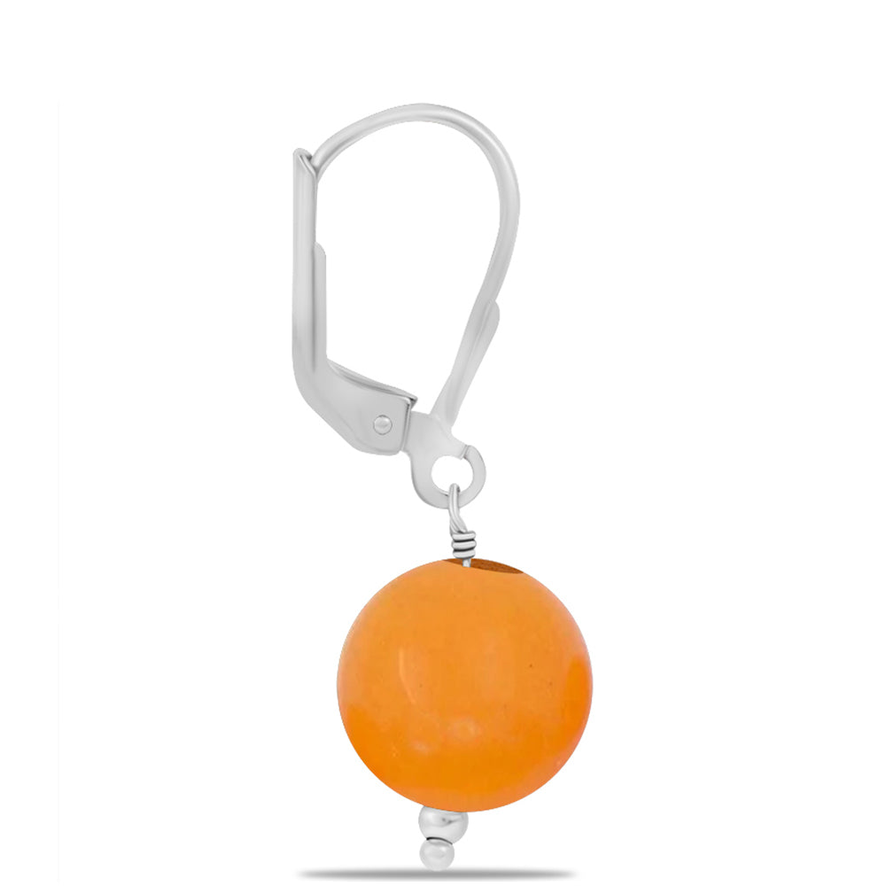 Stříbro 925/1000 - Náušnice se Žlutým Jadeitem - Karátové číslo: 14.33. přibližná hmotnost: 3.87 gramů 2 