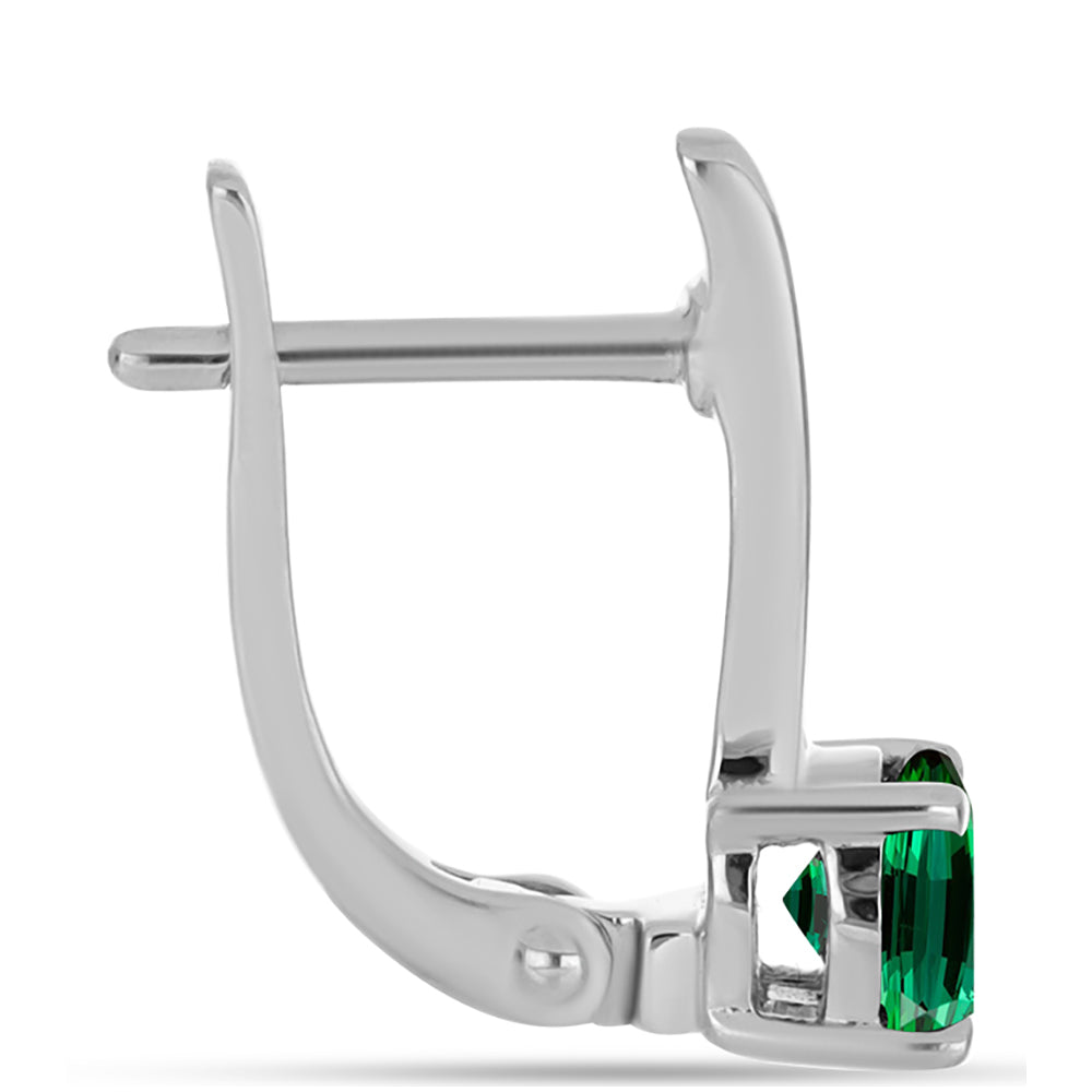 Stříbro 925/1000 - Náušnice se Zeleným Turmalínem - Karátové číslo: 1.03. přibližná hmotnost: 2.61 gramů 2 