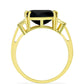 Pozlacený Stříbrný Prsten s Černým Onyxem