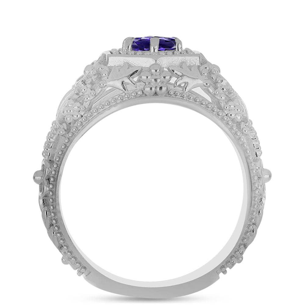 Stříbrný Prsten s Iolitem 2 