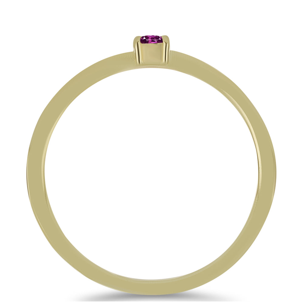 Pozlacené Stříbro 925/1000 - Prsten s Nachovým Safírem - Karátové číslo: 0.13. přibližná hmotnost: 0.98 gramů