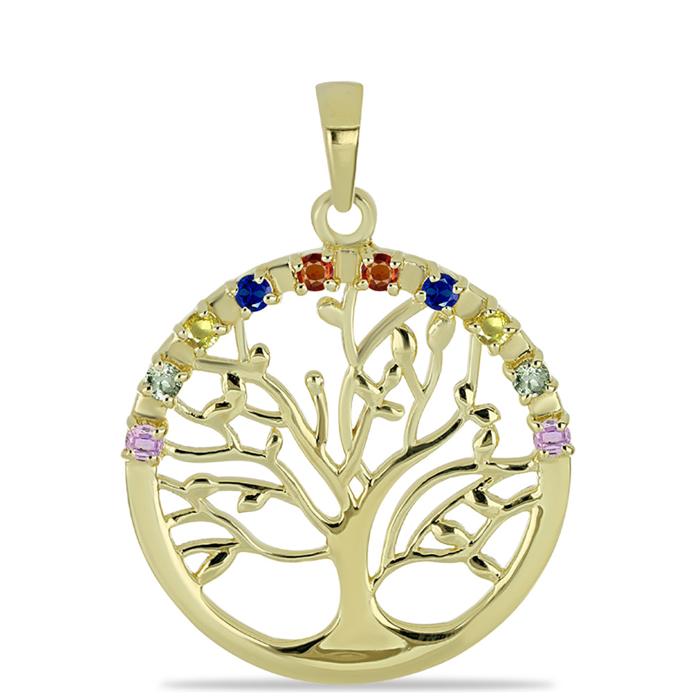 Pozlacené Stříbro 925/1000 - Přívěsek s Roseberským Duhovým Safírem - Karátové číslo: 0.45. přibližná hmotnost: 3.61 gramů