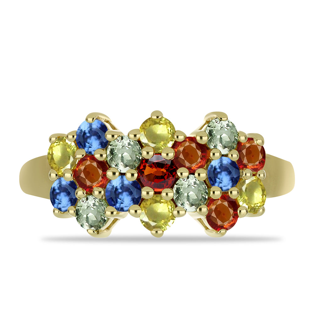 Pozlacený Stříbrný Prsten s Roseberským Duhovým Safírem 1 