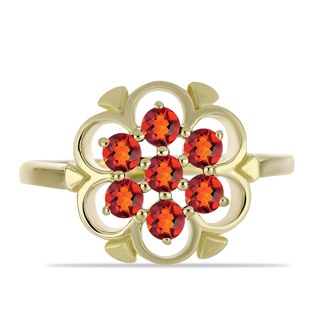 Pozlacený Stříbrný Prsten s Citrínem z Madeiry 1 