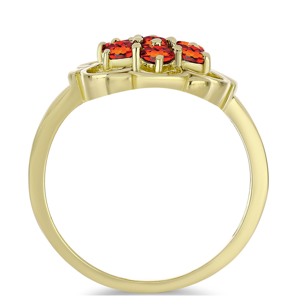 Pozlacený Stříbrný Prsten s Citrínem z Madeiry