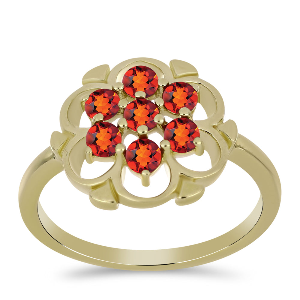 Pozlacený Stříbrný Prsten s Citrínem z Madeiry 3 