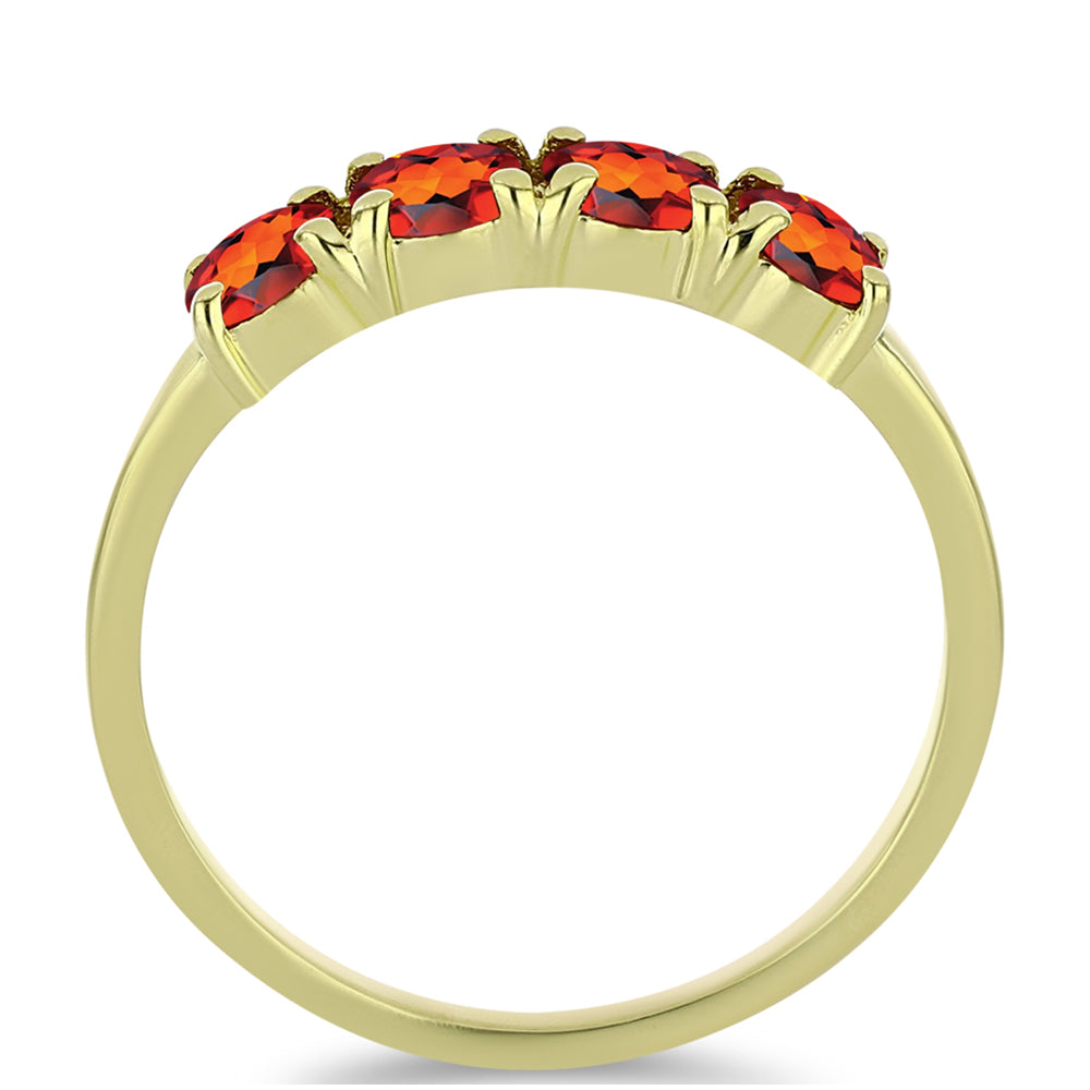 Pozlacené stříbro 925/1000 Prsten s Citrínem z Madeiry - Karátové číslo: 0.93. přibližná hmotnost: 1.77 gramů