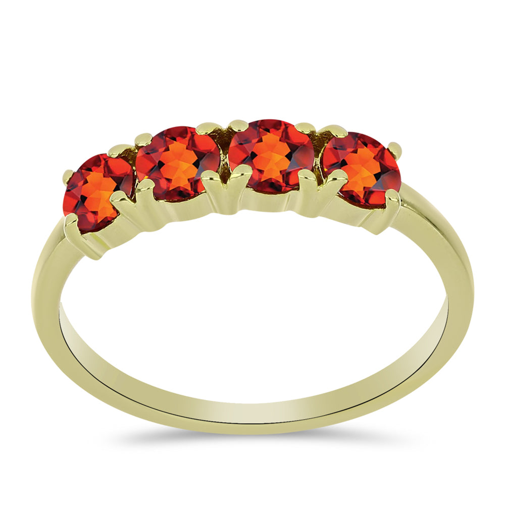 Pozlacené stříbro 925/1000 Prsten s Citrínem z Madeiry - Karátové číslo: 0.93. přibližná hmotnost: 1.77 gramů 3 