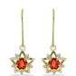 Pozlacené Stříbro 925/1000 - Náušnice s Citrínem z Madeiry a Bílým Topazem - Karátové číslo: 0.92. přibližná hmotnost: 2.9 gramů