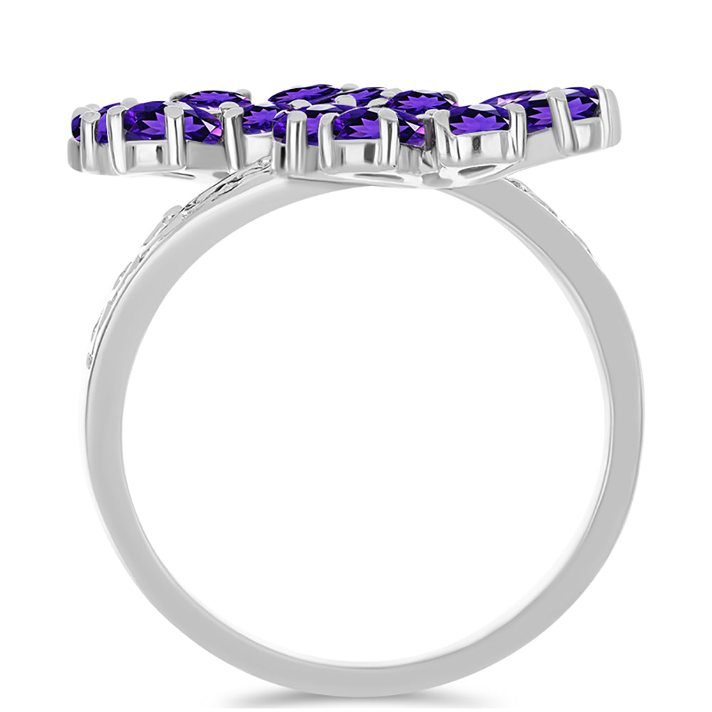 Stříbrný Prsten s Marockým Ametystem 2 