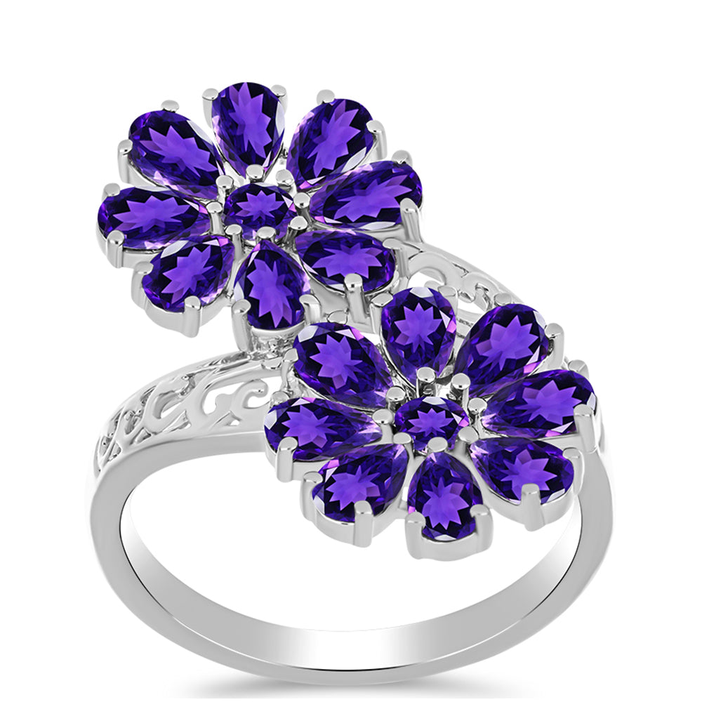 Stříbrný Prsten s Marockým Ametystem 3 