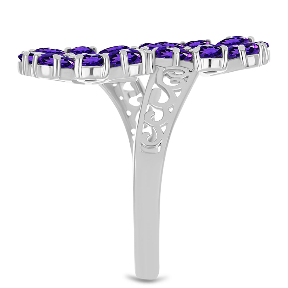 Stříbrný Prsten s Marockým Ametystem