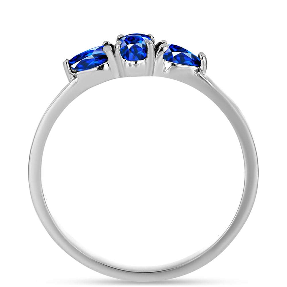 Stříbrný Prsten s Australským Modrým Safírem