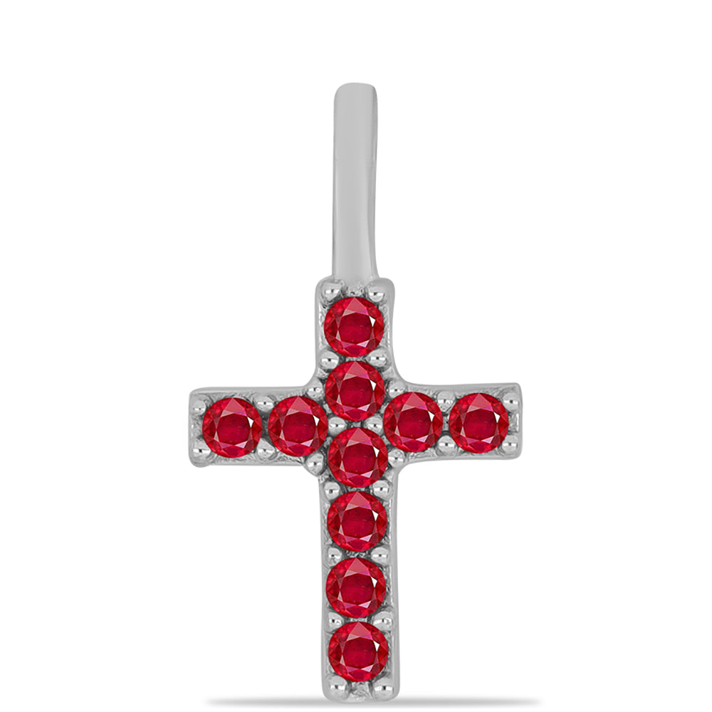 Kříž Stříbrný Přívěsek s Červeným Achátem 1 