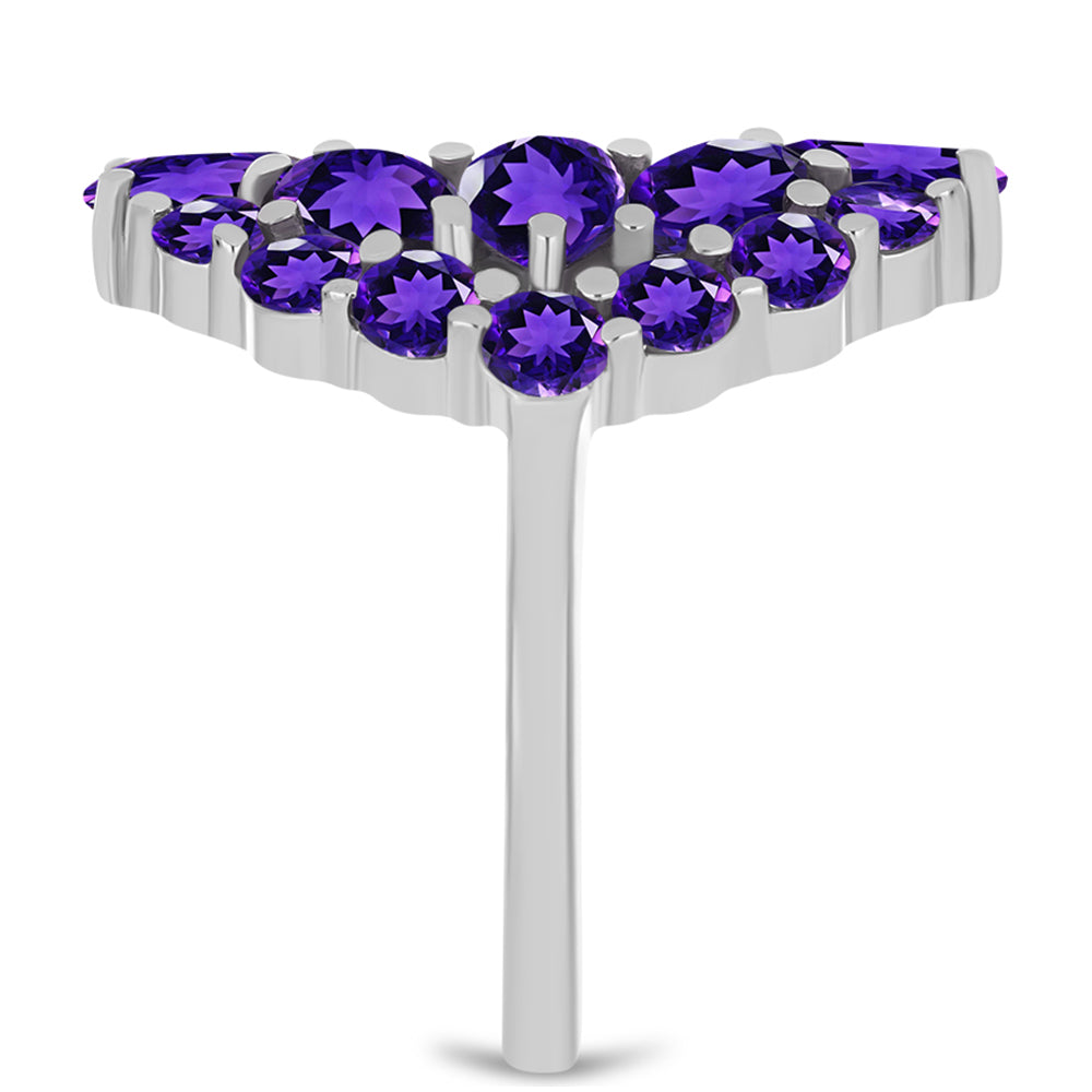 Stříbrný Prsten s Marockým Ametystem 4 