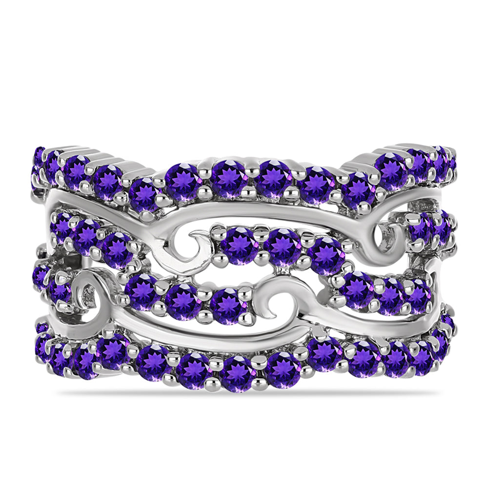 Stříbrný Prsten s Marockým Ametystem