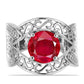 Stříbrný Prsten s Červeným Achátem