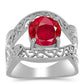 Stříbrný Prsten s Červeným Achátem