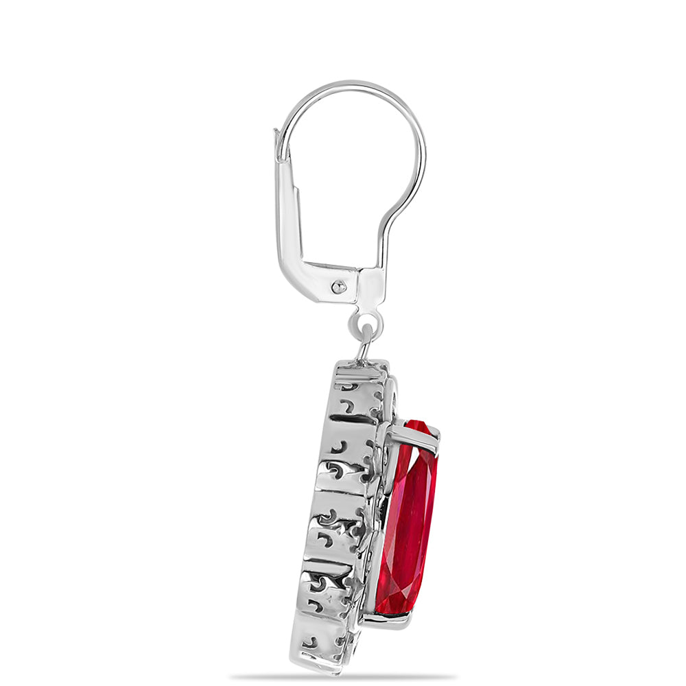 Stříbrné Náušnice s Červeným Achátem 2 