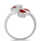 Stříbro 925/1000 - Prsten s Červeným Achátem - Karátové číslo: 1.88. přibližná hmotnost: 4.3 gramů