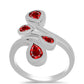 Stříbro 925/1000 - Prsten s Červeným Achátem - Karátové číslo: 1.88. přibližná hmotnost: 4.3 gramů