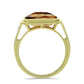 Pozlacený Stříbrný Prsten s Koňakovým Křemenem a Bílým Topazem