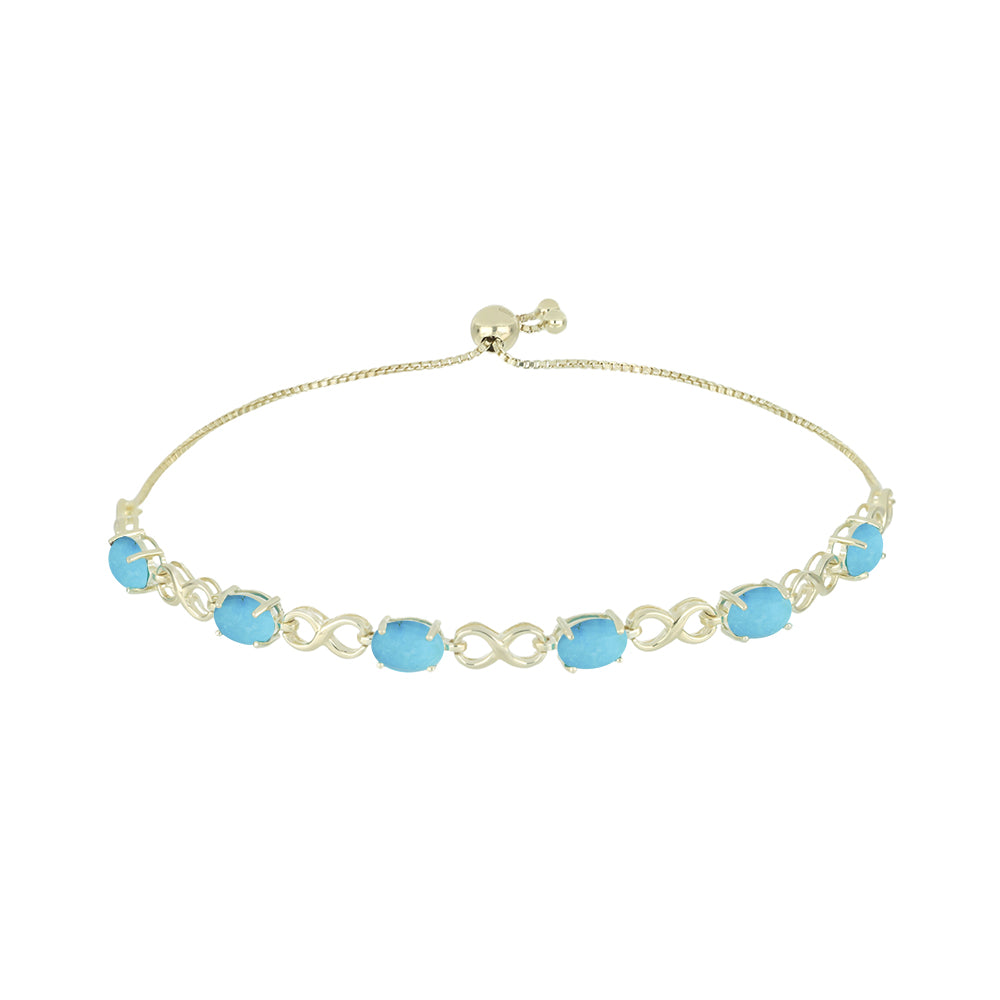 Pozlacený Stříbrný Náramek s Tyrkysem Sleeping Beauty 1 