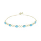 Pozlacený Stříbrný Náramek s Tyrkysem Sleeping Beauty