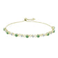 Pozlacený Stříbrný Náramek s Brazilským Smaragdem a Bílým Topazem