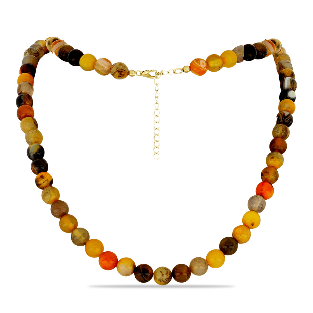 Pozlacený Stříbrný Náhrdelník s Bumble Bee Jaspisem 1 