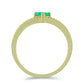 Pozlacené Stříbro 925/1000 - Prsten se Zeleným Etiopským Opálem z Lega Dembi - Karátové číslo: 0.25. přibližná hmotnost: 2.34 gramů