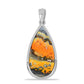 Stříbrný Přívěsek s Bumble Bee Jaspisem