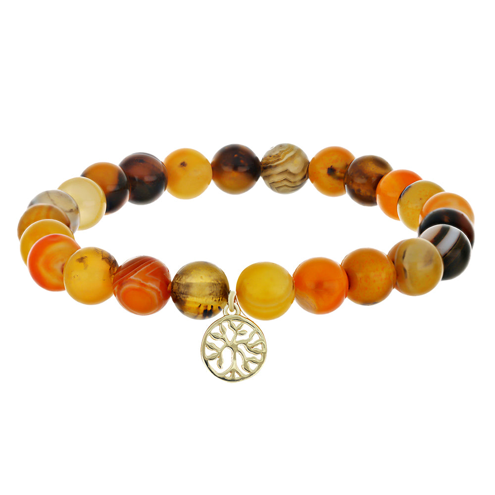 Pozlacené stříbro 925/1000 Náramek s Bumble Bee Jaspisem - Karátové číslo: 87.73. přibližná hmotnost: 18.19 gramů