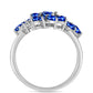 Stříbrný Prsten s Australským Modrým Safírem a Bílým Topazem