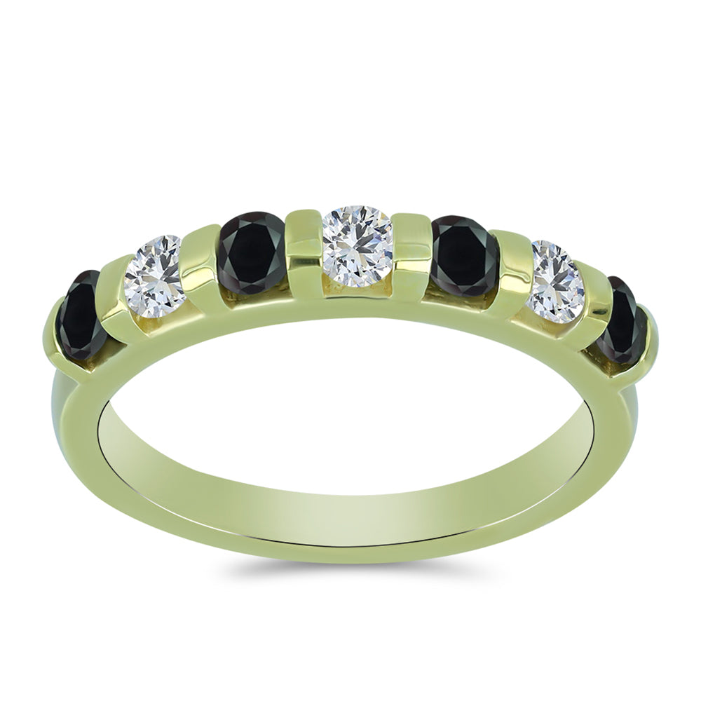 Pozlacené Stříbro 925/1000 - Prsten s Obsidiánem a Bílým Topazem - Karátové číslo: 0.72. přibližná hmotnost: 2.86 gramů 3 