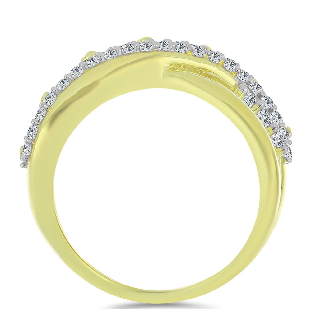 Pozlacené stříbro 925/1000 Prsten s Obsidiánem a Bílým Topazem - Karátové číslo: 2.14. přibližná hmotnost: 7.04 gramů 2 