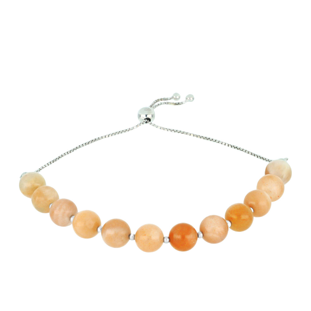 Stříbro 925/1000 - Náramek s Oregonským Slunečním Kamenem - Karátové číslo: 46. přibližná hmotnost: 11.28 gramů