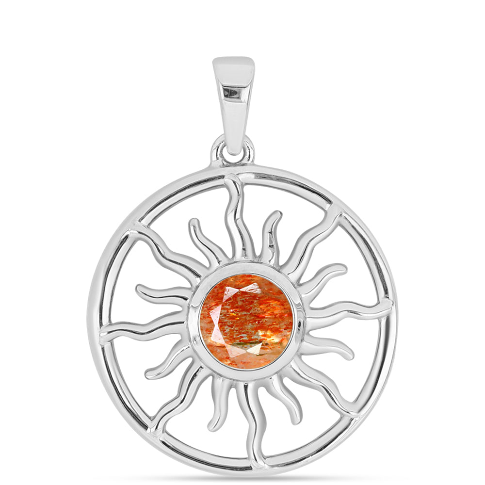 Stříbro 925/1000 - Přívěsek s Oregonským Slunečním Kamenem - Karátové číslo: 0.71. přibližná hmotnost: 3.13 gramů 1 