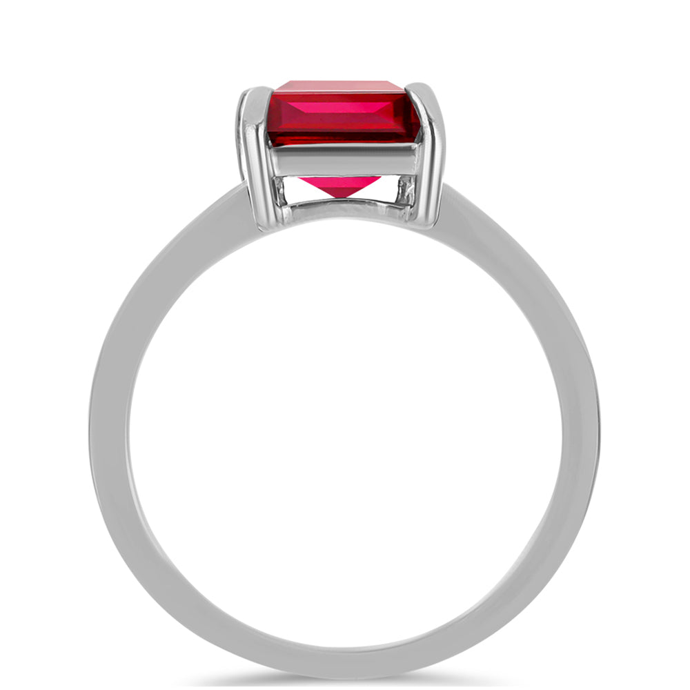 Stříbrný Prsten s Madagaskarským Rubínem 2 